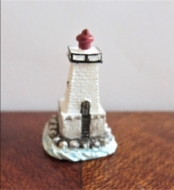 White lighthouse ornament