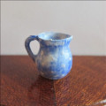 Blue spongeware jug
