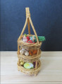 Filled 3 tier vegetable baskets