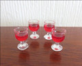 4 glasses of Red wine