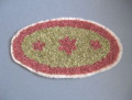 Oval rug with pile