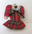 Girls red tartan dress