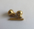 Pair Brass door knobs