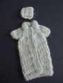 Babys coat and hat set white