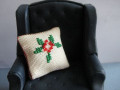 Christmas cushion Holly design