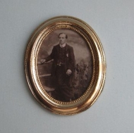 Framed portrait of man