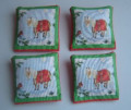 Christmas cushion set Horse and robin