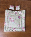 Green floral bedding