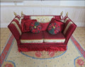 Red/tartan sofa Simply Silk