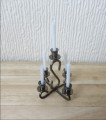 Pewter effect 5 light candle holder