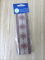 Beige/rust woven stair carpet