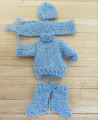 Blue knitted clothes set