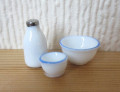  Milk bottle & bowls