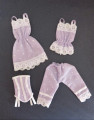 Ladies lavender spot 4pc lingerie