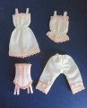 Ladies peach & cream lingerie set