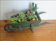 Vegetable filled wheelbarrow