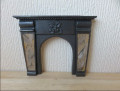 Black fireplace with 