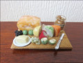Cheese, bread & pickles board 