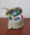 Filled sewing basket