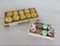 2 filled Bakery trays