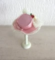 Ladies pink hat & stand