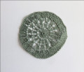 Hand crochet table cloth grey/green