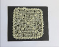 Hand crochet square table cloth cream