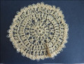 Hand crochet  table cloth beige 