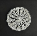 Hand crochet table cloth white