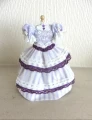 Ladies purple/white gown on mannequin