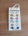 Shop card earrings