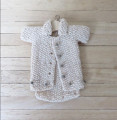 Ladies fawn knitted jacket