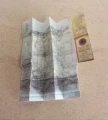 Folded map - Barnstaple Devon 