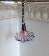 Ceiling light plum colour glass