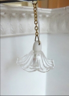 Celing light clear glass gold chain