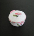 Embroidered sewing basket