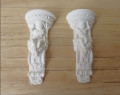 Pair of white corbels