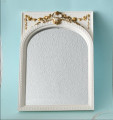 White overmantel mirror
