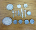 1/24th scale Metalware lot