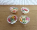 4 bowls of fruit salad