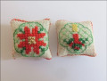Pair Christmas cushions