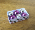 Boxed Christmas baubles pink