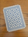 Cross stitch rug blue
