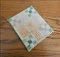Cross stitch rug -green/yellow