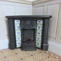 Lit corner fireplace