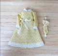 Ladies yellow gown & parasol