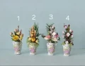 Ceramic vase of flowers