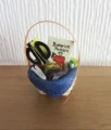 Basket of sewing accessories