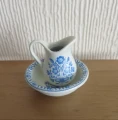 Blue & white jug & bowl