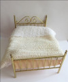 Brass bed & bedding